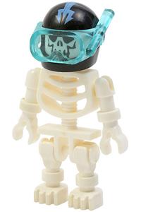 Skeleton with evil skull, black Aquaraiders II helmet (squid victim) gen016