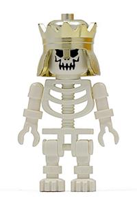 Skeleton Minifigure - Skeleton with Evil Skull, Crown - gen017