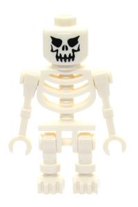 Skeleton Minifigure - Skeleton minifigure with Fantasy Era Torso featuring an evil skull design - gen018