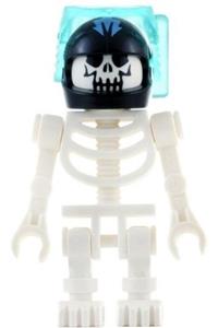 Skeleton Minifigure - Skeleton with Standard Skull, Black Aquaraiders II Helmet - gen031