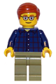 Male in Plaid Button Shirt