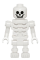 Skeleton minifigure with standard skull, angular rib cage, and mechanical arms - gen066
