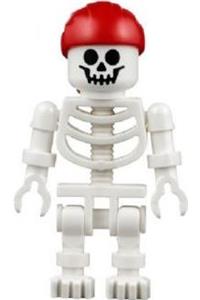 Skeleton with Standard Skull, Red Rounded Top Bandana gen067