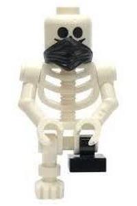 Skeleton with Standard Skull, Scarf, Bent Arms and Short Black Leg gen094