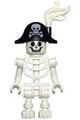 Skeleton with Standard Skull, Bent Arms Vertical Grip, Bicorne with Large Skull and Crossbones and White Plume - gen135