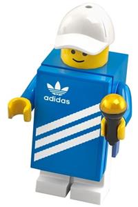 Adidas Shoebox Costume Minifigure - Costume of an Adidas shoebox without a sticker - gen156