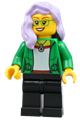 Woman with lavender hair wearing a green jacket - gen159