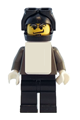 Snowboarder, Dark Gray Shirt, Black Legs, Black Helmet, White Vest - gg009