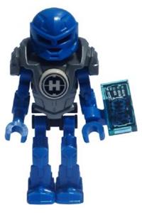 Surge - Mini Hero Factory Surge with flat silver armor equipped with a datapad - hf010