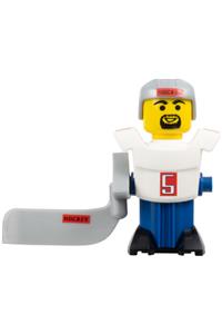 McDonald's Sports Hockey Player - McDonald's sports hockey player with white torso, blue base decorated with stickers - hky012s