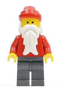 Santa Minifigure - Santa minifigure with dark bluish gray legs - hol003