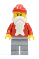 Santa minifigure with light bluish gray legs - hol005