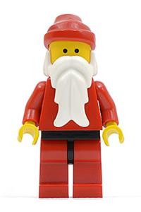 Santa Claus Minifigure - Santa, red legs with black hips - hol007