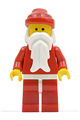 Santa minifigure with red legs and white hips - hol008