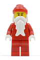 Santa minifigure with red legs and white hands - hol014