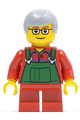 Overalls Farmer Green, Short Red Legs, Glasses - hol033