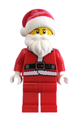 Santa with red legs, fur-lined jacket, and brown eyebrows - hol036