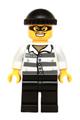 Police - Jail Prisoner 86753 Prison Stripes, Black Knit Cap, Mask - hol041