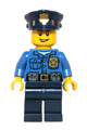 Police - Gold Badge, Police Hat, Open Grin - hol042