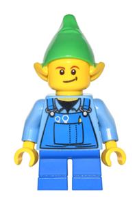 Elf Minifigure - Elf with blue overalls - hol045