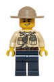 Swamp Police - Officer, Shirt, Dark Tan Hat, Lopsided Grin - hol061