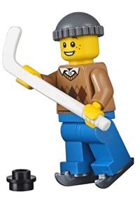 Boy on Ice Skates Minifigure - hol118