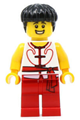 Member 3 of the red and white Dragon Boat Race Team - hol149