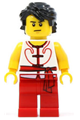 Member 4 of the red and white Dragon Boat Race Team - hol150