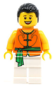 Member 4 of the Dragon Boat Race Team in green and orange attire - hol156