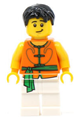 A member of the green/orange Dragon Boat Race Team wearing number 5 - hol157