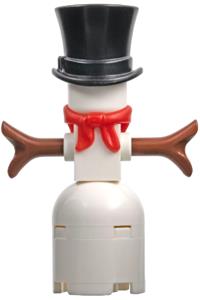 Snowman Minifigure - Snowman with legs made of 2 x 2 round bricks - hol160
