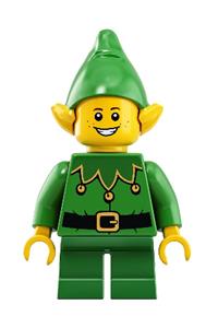Elf - Green Scalloped Collar - Elf with green scalloped collar with bells and freckles - hol204