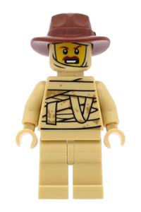 Tractor Driver - Tan Mummy Costume, Reddish Brown Fedora Hat hol208