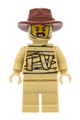 Tractor Driver - Tan Mummy Costume, Reddish Brown Fedora Hat - hol208