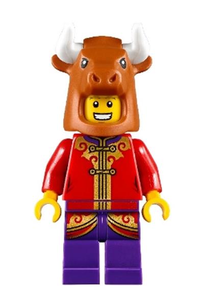 Lego Year of the Ox Guy Minifigure HOL224 Story of Nian From Set 80106 New 