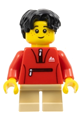 Child - Boy, Red Tracksuit Jacket, Tan Short Legs, Black Hair - hol342