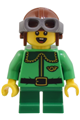 Elf with a reddish brown helmet, dark green collar with gold horn, and dark bluish gray goggles - hol365