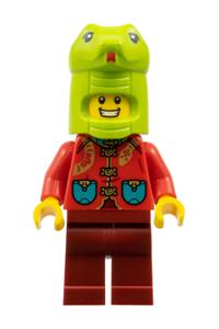Year of the Snake Costume Guy - Minifigure dressed in a Year of the Snake costume - hol370