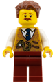 Shopkeeper with reddish brown hair and moustache, wearing a pearl gold vest and dark red legs - hol391