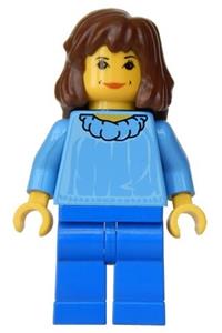 Hermione Granger Minifigure - Hermione with medium blue torso and blue legs - hp001