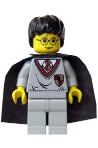 Harry Potter, Gryffindor Shield Torso, Light Gray Legs, Black Cape with Stars hp005