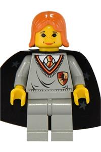 Ginny Weasley, Gryffindor Shield Torso, Light Gray Legs, Black Cape with Stars hp030