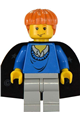 Ron Weasley wearing a blue sweater and a black cape with stars - hp034