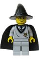 Harry Potter, Hogwarts Torso, Light Gray Legs, Black Wizard / Witch Hat, Black Cape with Stars - hp035