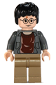 Harry Potter with a dark bluish gray open shirt torso and dark tan legs - hp041