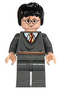 Harry Potter, Gryffindor stripe torso, dark bluish gray legs hp056