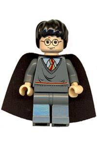 Harry Potter, Gryffindor Stripe Torso, Dark Bluish Gray Legs, Plain Black Cape hp056a