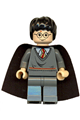 Harry Potter, Gryffindor Stripe Torso, Dark Bluish Gray Legs, Plain Black Cape - hp056a