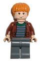 Ron Weasley, brown open shirt and striped sweater - hp058