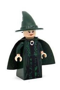 Professor Minerva McGonagall - Minerva McGonagall wearing a dark green robe and cape - hp093